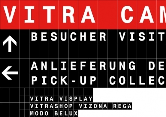 büro uebele // vitra campus information- and signagesystem weil am rhein, birsfelden 2011 #signage #vitra #typography