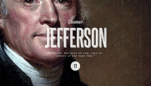 http://brandingtheuspresidents.tumblr.com/ #states #jefferson #american #president #thomas #united #america #typography