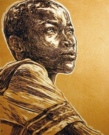 OMG Posters! » Archive » "Walki" Charity Art Print by Swoon #haiti #crosshatch #poster
