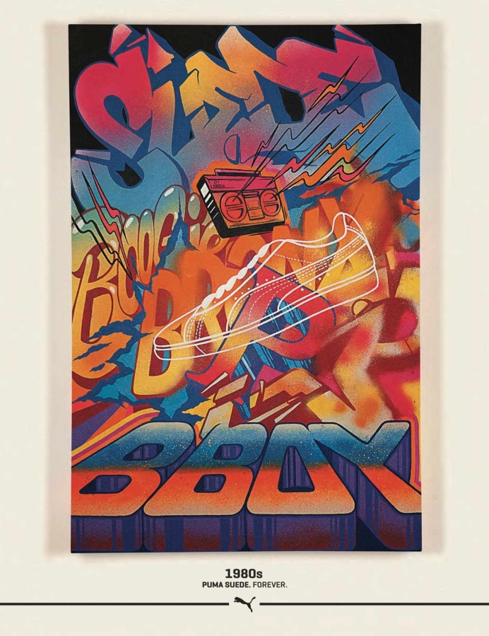 Puma Suede Forever Visual Timeline — 1980s — Graffiti Art by Queen Andrea