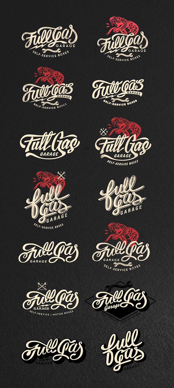 FullGas Garage on Behance by alexramonmas studio www.alexramonmas.com