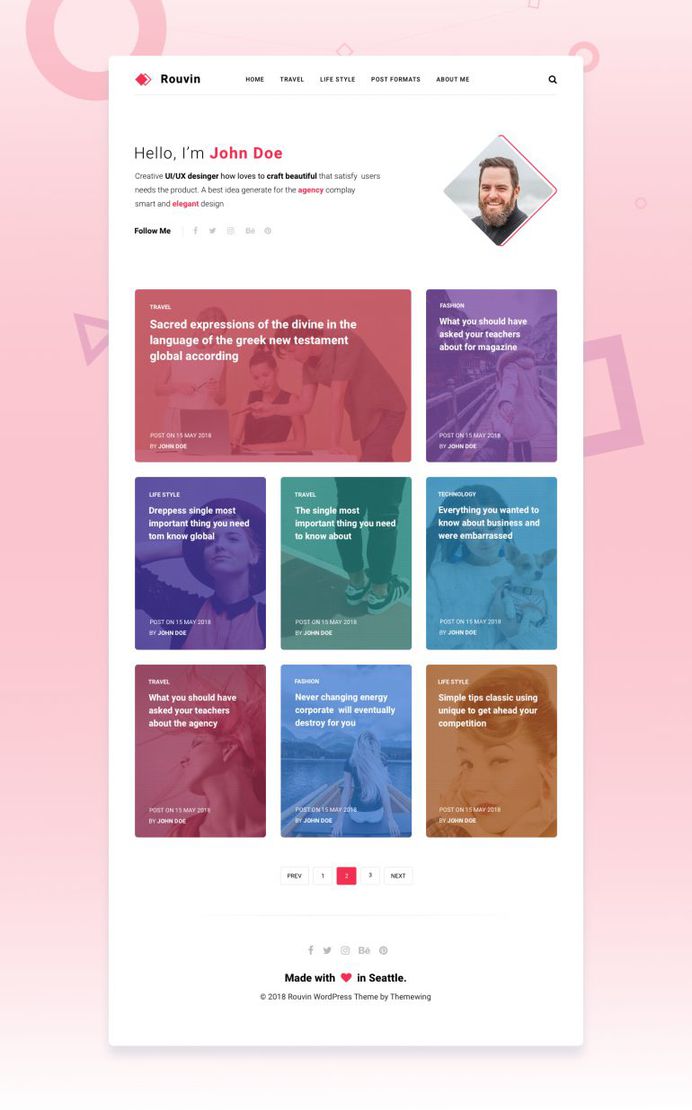 Rouvin | Personal Blog Sketch Template by themewing