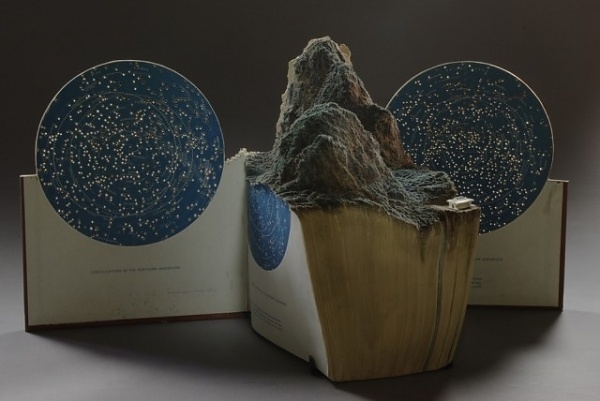 New Carved Book Landscapes by Guy Laramee | Colossal #laramee #book #sculptures #art #guy
