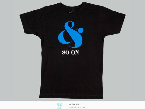 NATRI - and so on - black t-shirt #silkscreen #apparel #modern #print #design #graphic #shirt #ampersand #minimal #fashion #type #typography