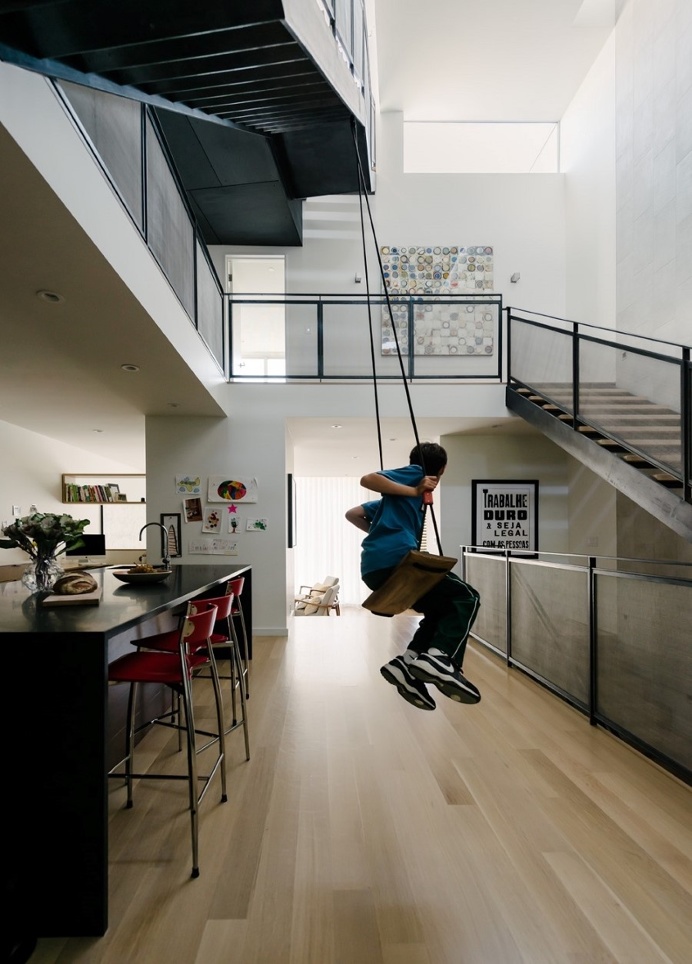 Unconventional Three-Story Atrium House