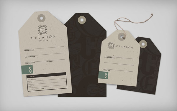 J Fletcher Design – Graphic Design & Art Direction – Charleston, SC » Celadon #packaging #print #tag #vintage #fashion #typography