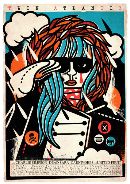 Twin Atlantic Charlie Simpson #illustration #poster