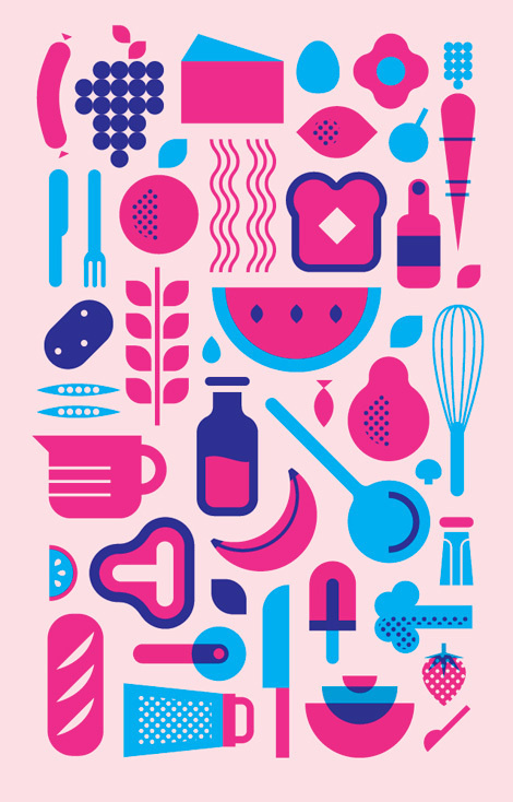 JO MANSFIELD #pink #blue #illustration
