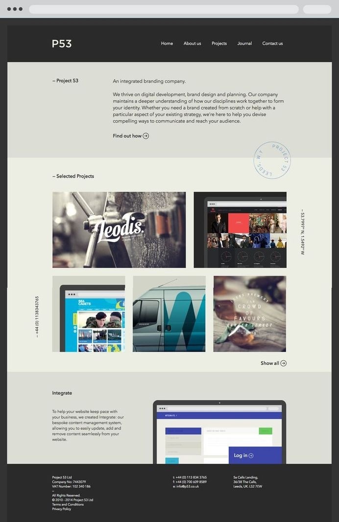 http://www.p53.co.uk , A new website for Leeds based agency Project 53 #agency #branding #design #graphic #brand #company #web