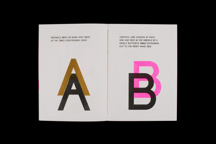 The Interpreted Typeface - Luke Dodridge #publication #book #typography #design #poster #zine #pink #neon #type #typeface #gold