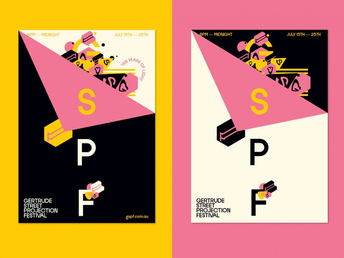 Gertrude street projection festival - Studio—io - A graphic design company.