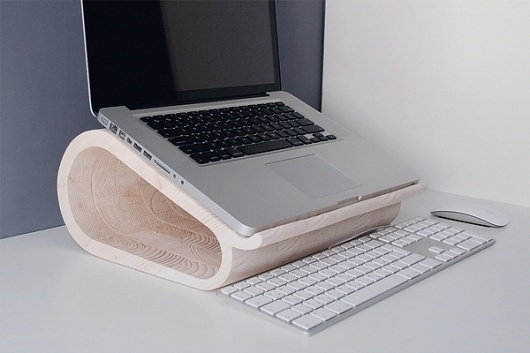 Wooden Laptop Stand #wood #furniture #product design #tech