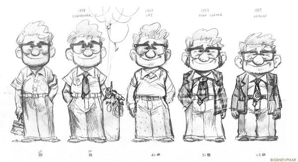 Living Lines Library: Up (2009) Character Design
