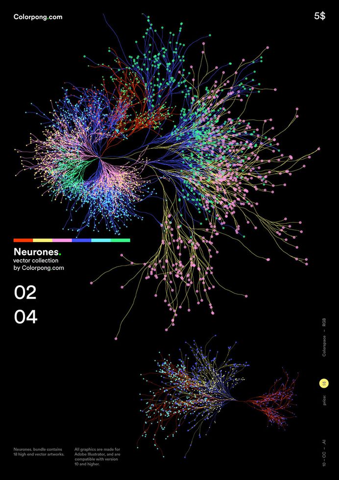 Colorpong.com - Neurones vector bundle on Behance