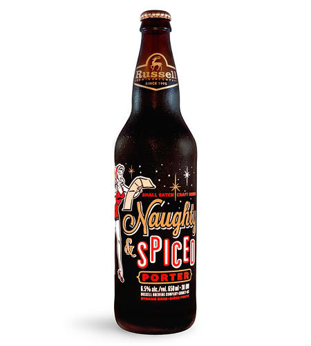 Russell Brewing Naughty & Spiced Bottle #packaging #beer #label #bottle