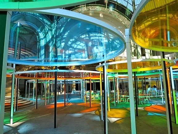 Graphic Statement: Daniel Burens' Technicolor Forest #monumenta #2012 #art #burens #daniel