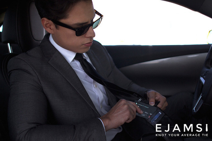 Knot Your Average Tie – Sleek & Stylish Necktie + RFID Wallet #tech #flow #gadget #gift #ideas #cool