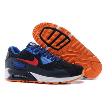 Nike Womens Air Max 90 2015 Dark Blue Orange New
