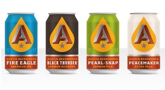Brand Identity | Austin Beerworks | Helms Workshop #packaging #vector #branding #typography