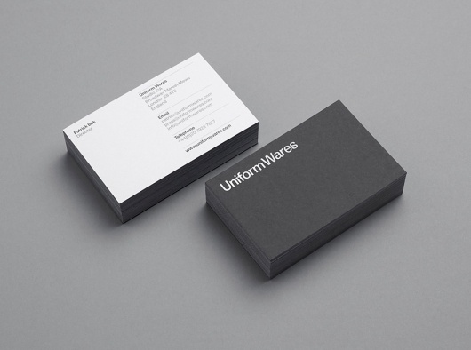 Uniform Wares business cards by Six #six #business #packaging #print #wares #uniform #cards