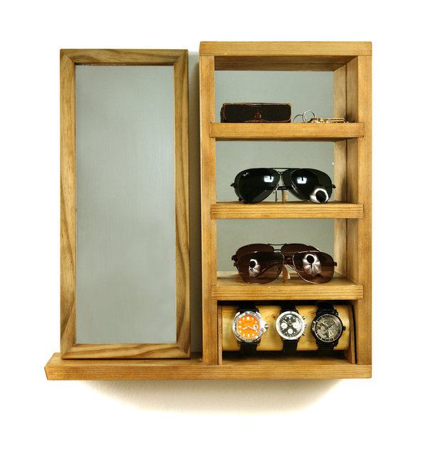 Andy - Manity Wall Valet - Hand Made in Brooklyn, NY #bina #storage #aaron #dan #black #wood #kahokia #shelf