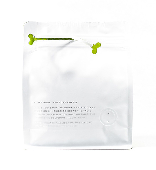 Packaging for the specialty coffee company, Supersonic. #packaging #coffee #specialtycoffee #branding #package