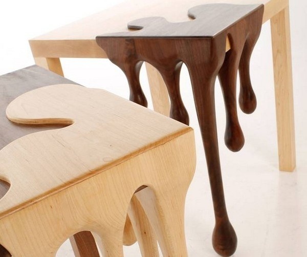 Designer Matthew Robinson and his chocolate fusion tables #tables #fusion #chocolate #furniture #art
