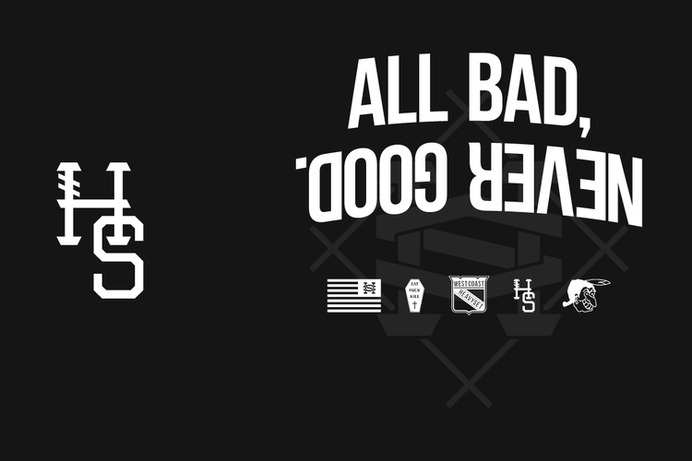 Heavyset SS13 - All Bad Never Good #icons #black #symbol #emblem #layout #dark #typography