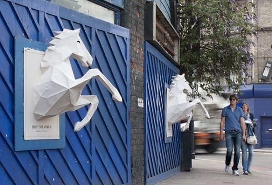 Creative Review - Dry The River 3D fly posters #posters #horse #3d