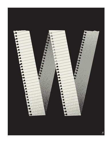Letter W by Methane Studios #letter #illustration #poster #typography