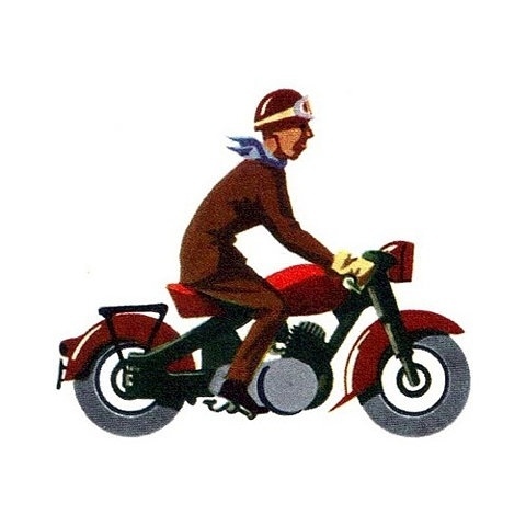Vintage Motorcycle #typetoy #illustration #vintage #man #motorcycle