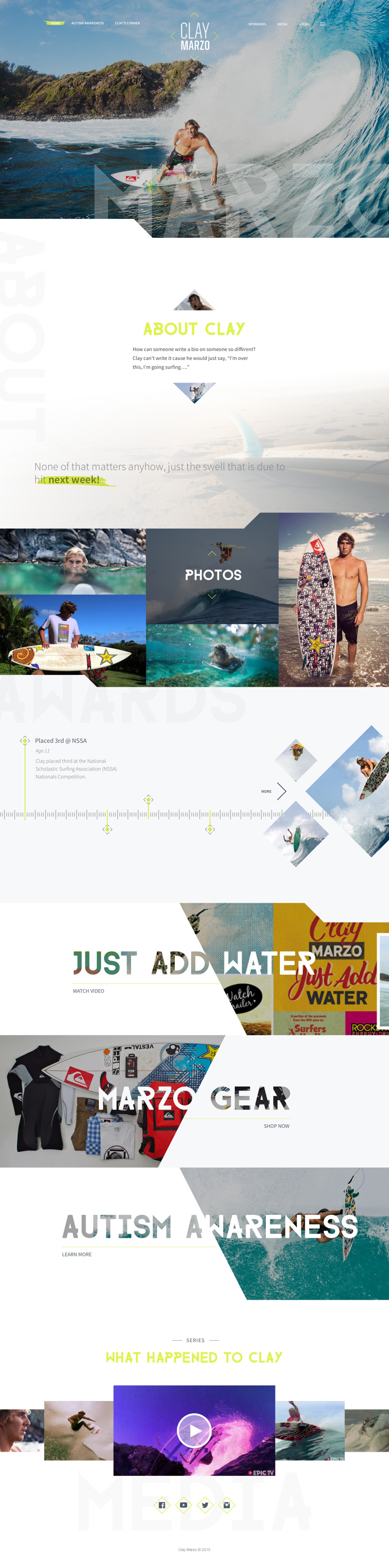 Clay Marzo - #Website Redesign by CHRIS #BURDA