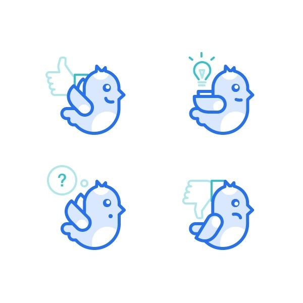 Dmitri Litvinov - Birds Illustrations #icon #design #birds #illustration #picto #symbol