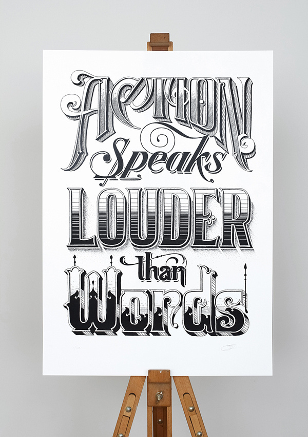 Actions speaks lounder #inspiration #creative #lettering #design #artists #art #hand #typography