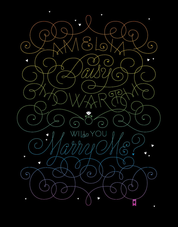 I love love. | Jessica Hische #hische #invitation #card #jessica #type