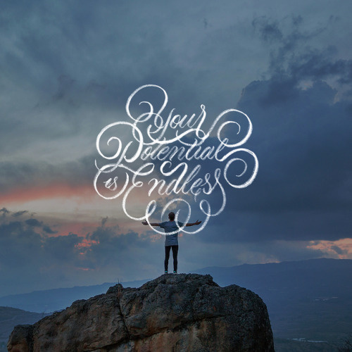 🙌🏾 Your Potential is Endless 🙌🏾 - 📷by @joshua_earle / @unsplash - #calligraphy #calligraphypractice #quote #motivation #typis