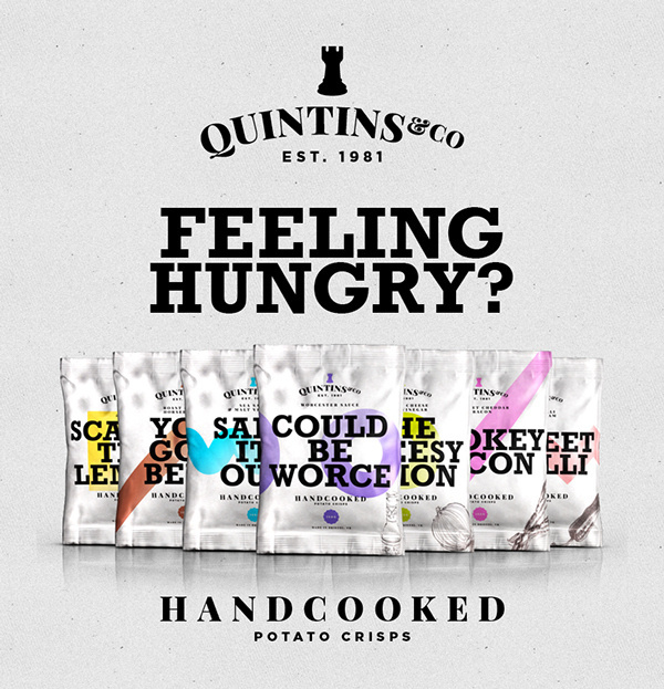 QUINTIN&CO CRISPS // Branding on Behance #branding #ux #packaging #color #vibrant #type #ui #product #brand #logo #crisps #typography