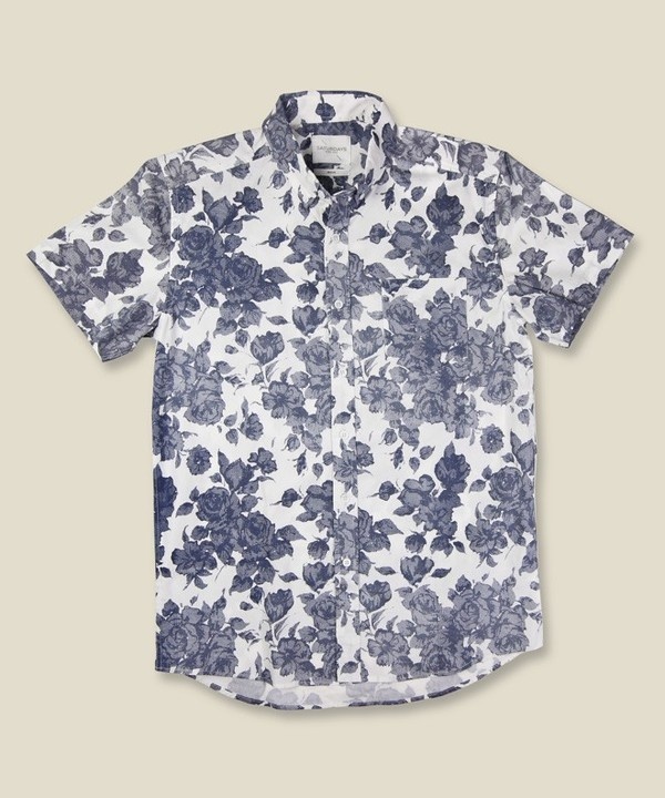 Saturdays Surf NYC Esquina Floral Shirt White/Blue #fashion #floral #menswear #shirt