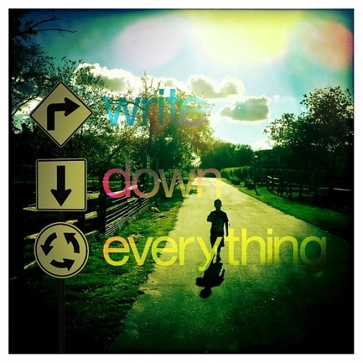 write.down.everything ids on the Behance Network #hipstamatic #signs #queens #light #typography