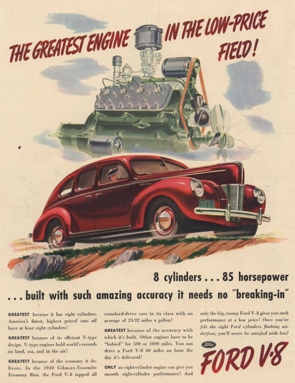 Ford magazine ads from 1940s #ads #40s #advertisements #1940
