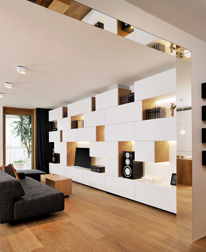 Elegant Ljubljana Apartment with Geometric Lines by Lidija Dragisic Studio 360