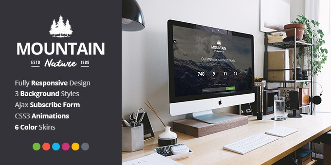 Mountain Responsive Coming Soon Template
