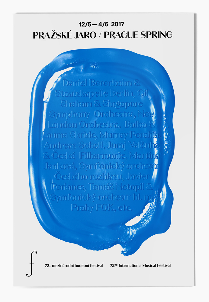 72nd Prague Spring design concept of Music as Matter. Typeface By Custom Jan Horcik (Heavyweight). ½