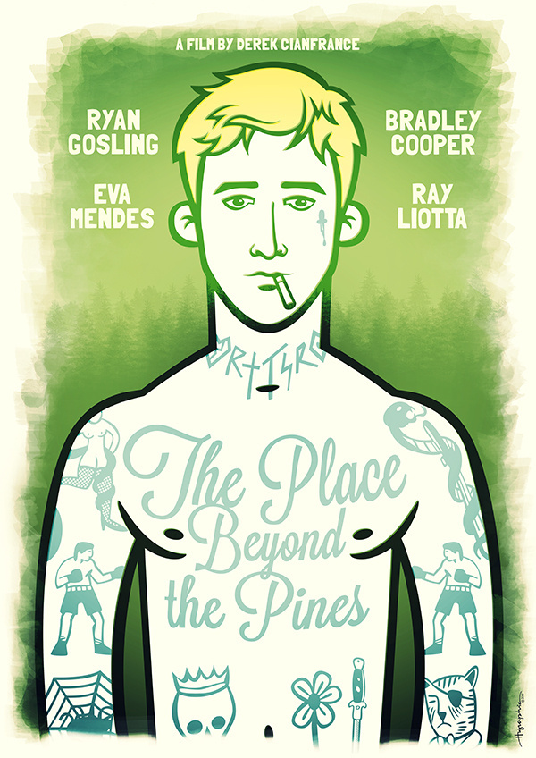 "The Place Beyond the Pines" alternative poster by hugraphic #movie #pines #place #the #illustration #poster #beyond