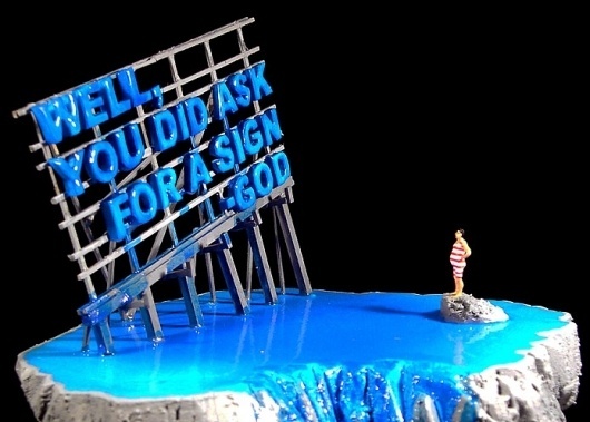 Dimitris Polychroniadis #sculpture #billboard #sign #pop #polychroniadis #diorama #religion