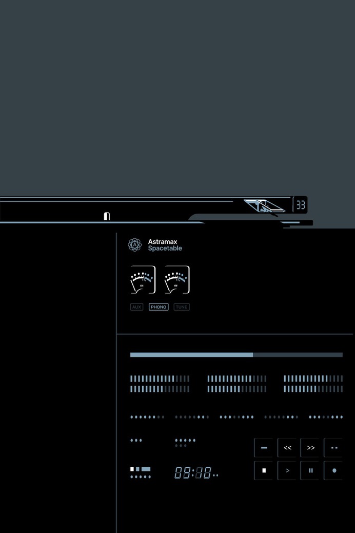 Gianmarco Magnani - Astramax Spacetable 910 - HIFI Audio Turntable Cassette Poster #gianmarcomagnani #illustration #poster #posterdesign #prints #typography #typeposter #typographicposters #minimal #flat #design #graphicdesign #art #black #retro #future #futurism #vector #astramax #music #hifi #hifiaudio #hifisound #hifisystem #turntable #cassette #radio #vinylrecords #cassettetape #audiophile #stereo #scifi #scifiart #space