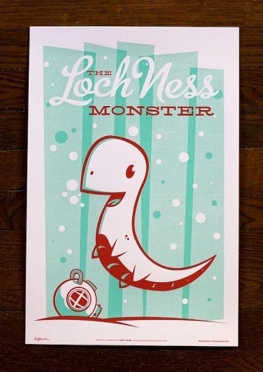 Monster Friends Poster Series – The Avant Garage #monster #lochness #illustration #poster