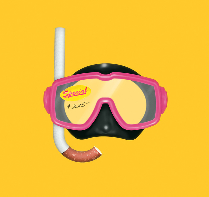 Barney Baker #barney #baker #cigarette #airbrush #goggles #mask
