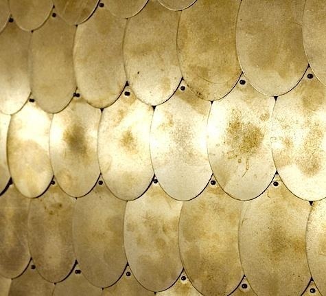 Sequinned wall by Envelop A+D, Erica Tanov store #shiny #pattern #golden #gold