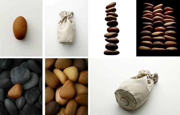 Wooden Pebbles - Taku Satoh #japan #stone #design #wood #toy